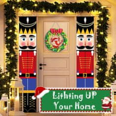 shumee KOMPLET BOŽIČNIH VENČKOV DIAMANTNE VEZINE SEVERNI JELENI + KOVINSKA VERIŽICA