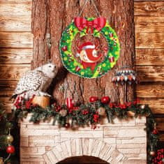 shumee KOMPLET BOŽIČNIH VENČKOV DIAMANTNE VEZINE SEVERNI JELENI + KOVINSKA VERIŽICA