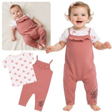 Disney DISNEY Minnie Mouse BABIES, mehka garnitura za deklice, darilna garnitura iz BOMBAŽA