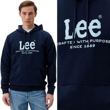 shumee Lee LOGO HOODIE Emperor Navy TEMNO MODRA JOPICA S PUFOROM XL