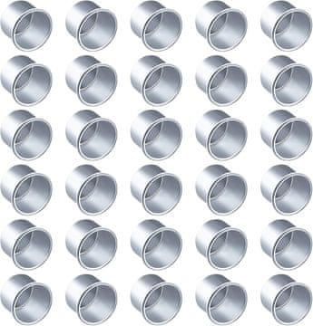 shumee 30x MINI VLOŽEK ZA SVEČE, MALA VOŠČENA OBLIKA, ALUMINIJ 22mm