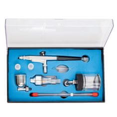 shumee PROFESIONALNI AIRBRUSH 3 ŠOBE 0,2 0,3 0,5 MM 2 STRANSKA REZERVOARJA ZA BARVO