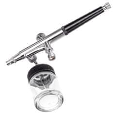 shumee PROFESIONALNI AIRBRUSH 3 ŠOBE 0,2 0,3 0,5 MM 2 STRANSKA REZERVOARJA ZA BARVO