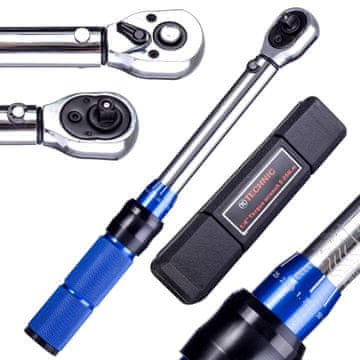 shumee MOMENTNI KLJUČ 1/4 PALCNI NASTAVKI 5–25 NM Z ZAKLEPNIM ZATEZANJEM