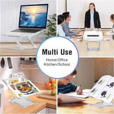 shumee STOJALO ZA PRENOSNIK NASTAVLJIVO NAMIZNO SREBRNO ALUMINIJASTO ZLOŽLJ