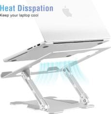 shumee STOJALO ZA PRENOSNIK NASTAVLJIVO NAMIZNO SREBRNO ALUMINIJASTO ZLOŽLJ