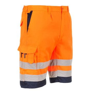 shumee Hi-Vis kratke hlače - oranžne/temno modre XL