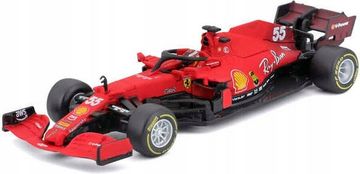 shumee F1 avto FERRARI SF21 #55 Sainz ČELADA BBurago 1:43