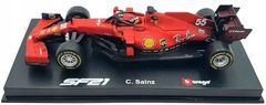 shumee F1 avto FERRARI SF21 #55 Sainz ČELADA BBurago 1:43