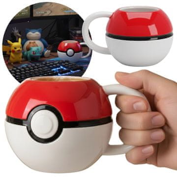 Pokémon Pokemon Pokeball LARGE 3D keramični vrč, zbirateljski predmet ZA IGRAČE 700 ml Univerzalni