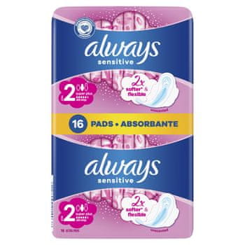 shumee Higienski vložki Always Sensitive s krilci 16 kosov