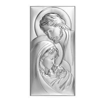 shumee Srebrna slika svete družine, spominek na poroko, krst, obhajilo 6380 6 x 12 cm