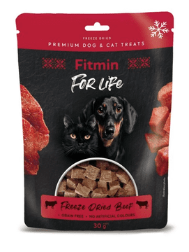 shumee Fitmin For Life liofilizirana govedina 30g - poslastica za pse in mačke
