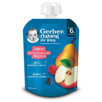 shumee Gerberjeva sladica v tubi jabolko, hruška, malina, borovnica po 6 mesecih 80 g