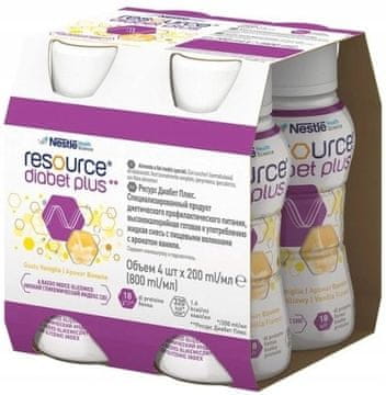 shumee Nestlé RESOURCE Diabet Plus vanilija 4 x 200 ml