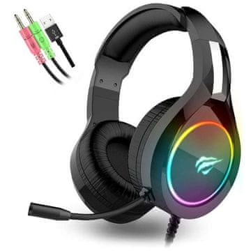shumee Havit GAMENOTE H2232D RGB USB 35mm igralne slušalke