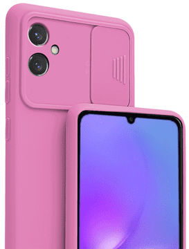 shumee Mehak silikonski ovitek CamShield za Samsung Galaxy A05 svetlo roza