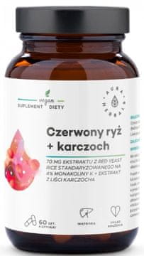 shumee Aura Herbals rdeči riž + artičoka 60 kapsul