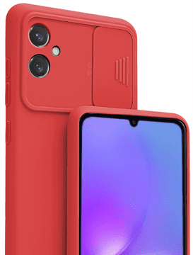 shumee CamShield mehak silikonski ovitek za Samsung Galaxy A05 rdeč