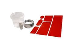 shumee Komplet za popravilo PVC lepila + 6 rdečih obližev za vzmetnico za bazen