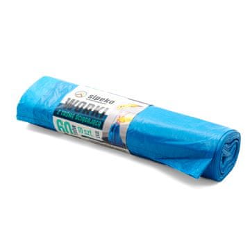 shumee Vreče za odpadke 60l modre LDPE, 10 kosov s trakom