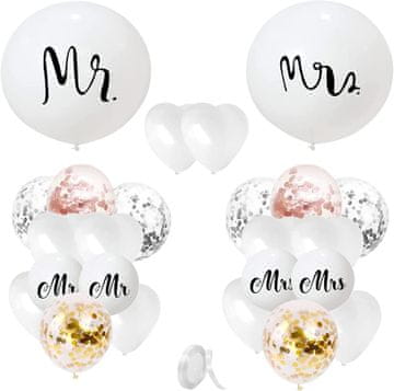 shumee POROČNI SET BALONOV 25 KOSOV DEKORACIJ