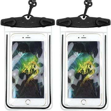 shumee 2x NEPREMOČLJIV PROZOREN OVITEK 7,2' VRVICA ZA TELEFON