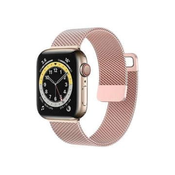 shumee PAŠEK ZA URO APPLE WATCH 1/2/3/4/5/6/7/8/9/SE 38/40/41mm ROZA JEKLO