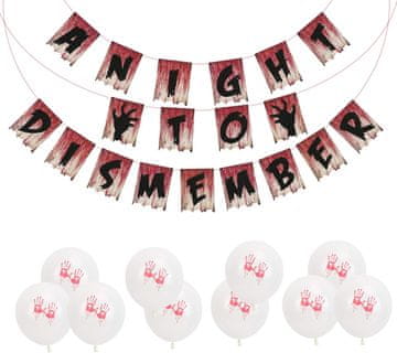 shumee KOMPLET ZA DEKORACIJO ZA NOČ ČAROVNIC GIRLANDA BALONI