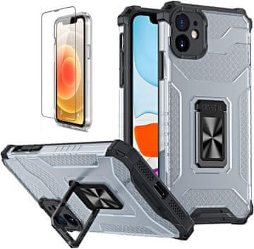 shumee KOMPLET OVITEK BLACK ARMOR ZA APPLE IPHONE 11 6.1"" + KALJENO STEKLO A2111