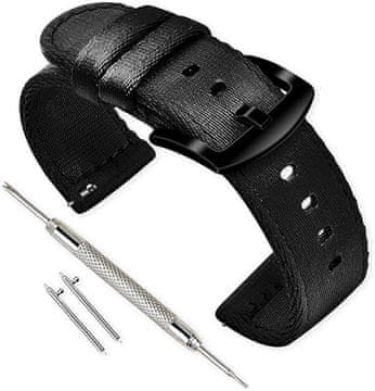 shumee ČRN NAJLON PAŠEK ZA URO UNIVERZALEN 18 mm