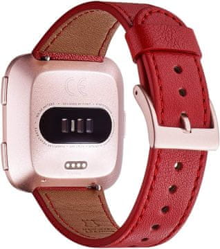 shumee PAŠEK ZA URO Fitbit Versa/Versa 2/LITE/SE RED PRAVO USNJE