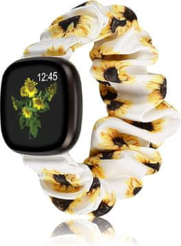 shumee FITBIT VERSA 1/2/LITE SUNFLOWER SCRUNCHIE URA TKANINA ZA ZAPESTNICO
