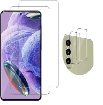 shumee 2x 9H KALJENO STEKLO ZA SAMSUNG GALAXY S21 FE 5G 2x STEKLO ZA KAMERO