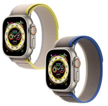 shumee 2x PAŠEK ZA URO APPLE WATCH 1/2/3/4/5/6/7/8/9/SE 38/40/41mm GREY CREAM