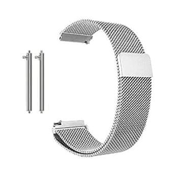 shumee PAŠEK ZA URO SREBRN STEEL MESH UNIVERZALEN SAMSUNG HUAWEI 22mm