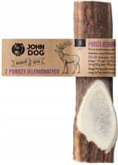 shumee ŽVEČILNA IGRAČA ZA PSE IZ NARAVNIH JELENJIH ROGOV, MEHKA, velikost John Dog, približno 9 cm