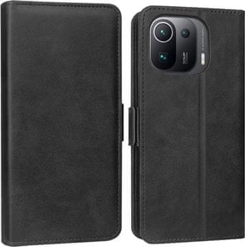 shumee OVITEK ZAPRT S POKLOPOM ZA XIAOMI MI 11 PRO ČRN ZA KARTICE