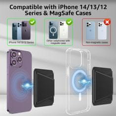 shumee 2-v-1 MAGSAFE IPHONE DRŽALO ZA TELEFON STOJALO ČRNA DENARNICA ETUI ZA KARTICE