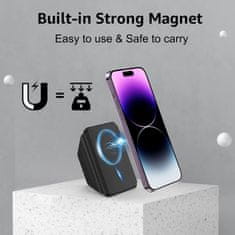 shumee 2-v-1 MAGSAFE IPHONE DRŽALO ZA TELEFON STOJALO ČRNA DENARNICA ETUI ZA KARTICE