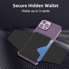 shumee 2-v-1 MAGSAFE IPHONE DRŽALO ZA TELEFON STOJALO ČRNA DENARNICA ETUI ZA KARTICE