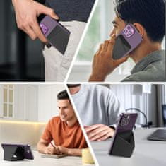 shumee 2-v-1 MAGSAFE IPHONE DRŽALO ZA TELEFON STOJALO ČRNA DENARNICA ETUI ZA KARTICE