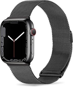 shumee ČRN PAS ZA URO APPLE WATCH 45/44/42 10/9/8/7/6/5/4/3/2/1 + ETUI