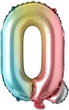 shumee VELIKI BALON IZ FOLIJE ŠTEVILKA 0 ROJSTNI DAN 40CM VEČBARVNI