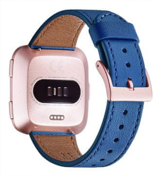 shumee PAŠEK ZA URO Fitbit Versa/Versa 2/LITE/SE MODRO PRAVO USNJE
