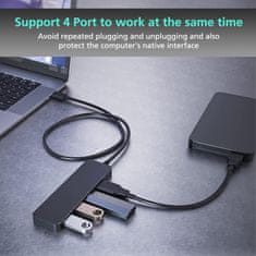 shumee USB HUB 4-PORT SPLITTER 3.0 BLUE PORTS ZA PC