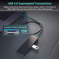 shumee USB HUB 4-PORT SPLITTER 3.0 BLUE PORTS ZA PC