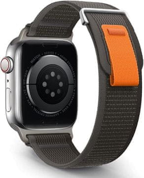 shumee PAŠEK ZA URO APPLE WATCH 1/2/3/4/5/6/7/8/9/10/SE 42/44/45 ČRNO-SIVA