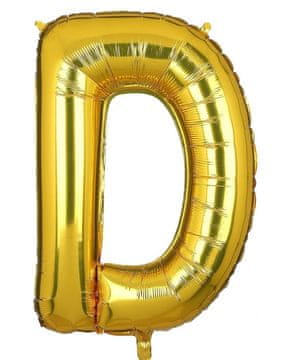 shumee VELIKI FOLIJA BALON ZA OBLETNICO ROJSTNI DAN ČRKA D ZLAT 40CM