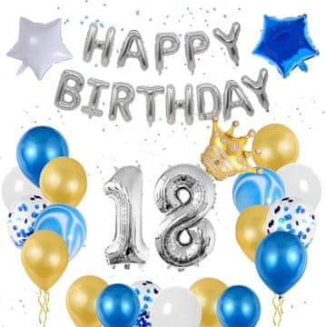shumee Velik set balonov za 18. rojstni dan Vse najboljše za rojstni dan